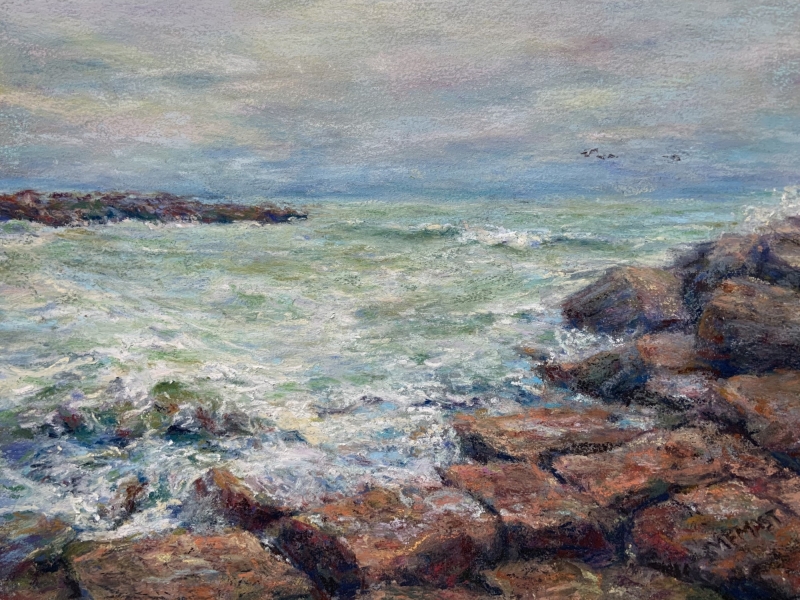 On the Rocks- Fish Pass Jetties by artist Maribel Mast